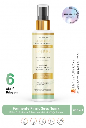 LumiRice Fermente Pirin Suyu Hzl Sa Uzatma ve Dklme Kart Etkili, Cilt Przszletirici Sa Tonik